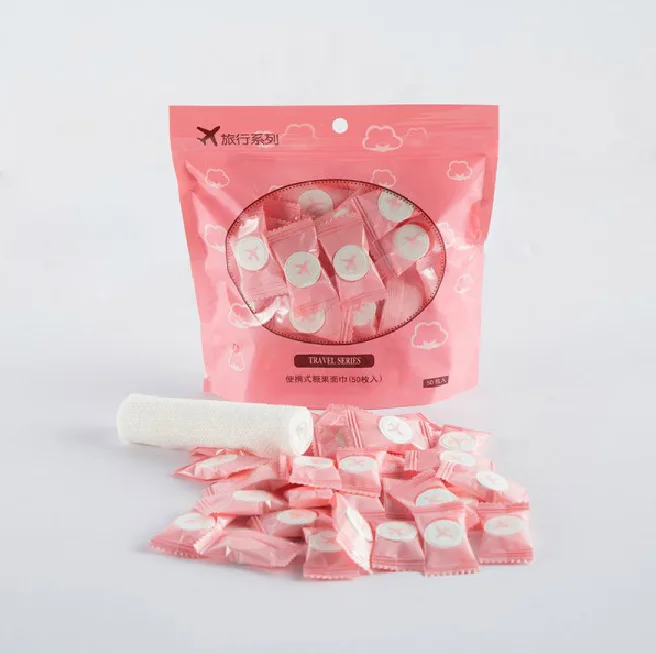 50 шт/100 шт портативное одноразовое полотенце для путешествий расширяемое мини
