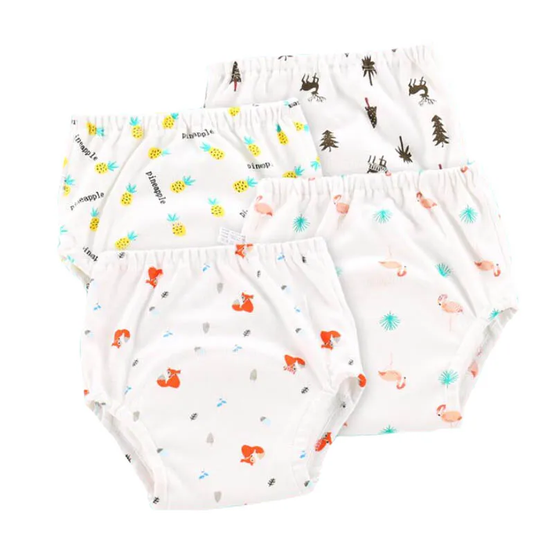 5 шт. многоразовые марлевые тренировочные штаны для мочи в горшке детей трусики