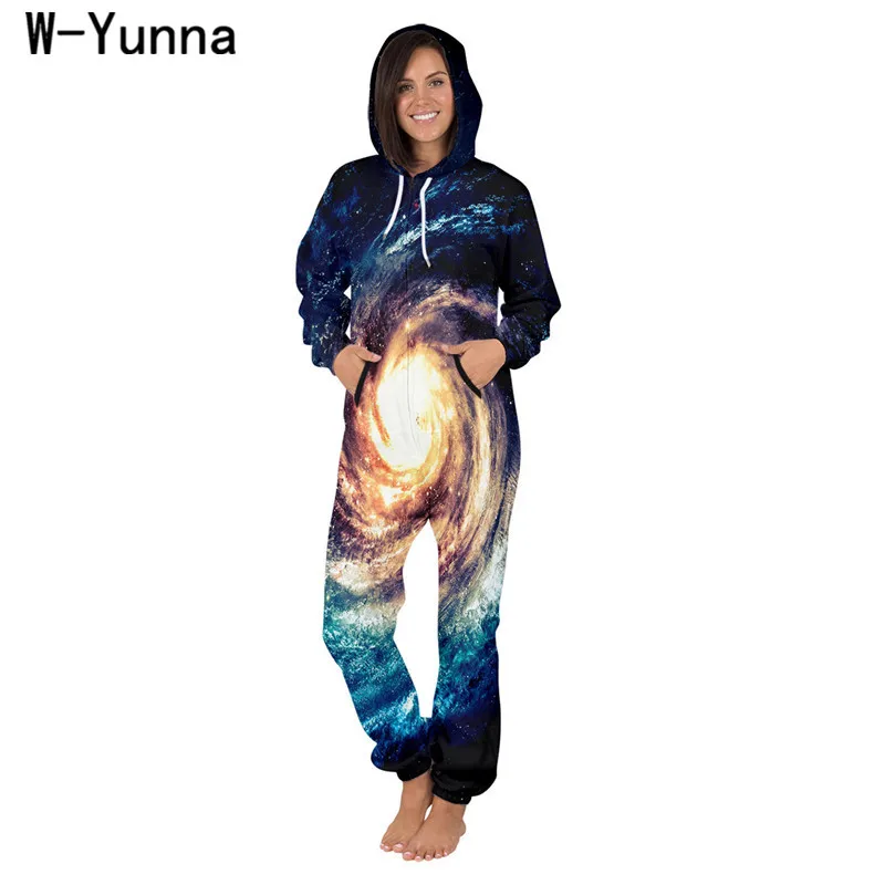 Новинка домашняя пижама W-Yunna с 3d галактическим принтом свободная Пижама унисекс
