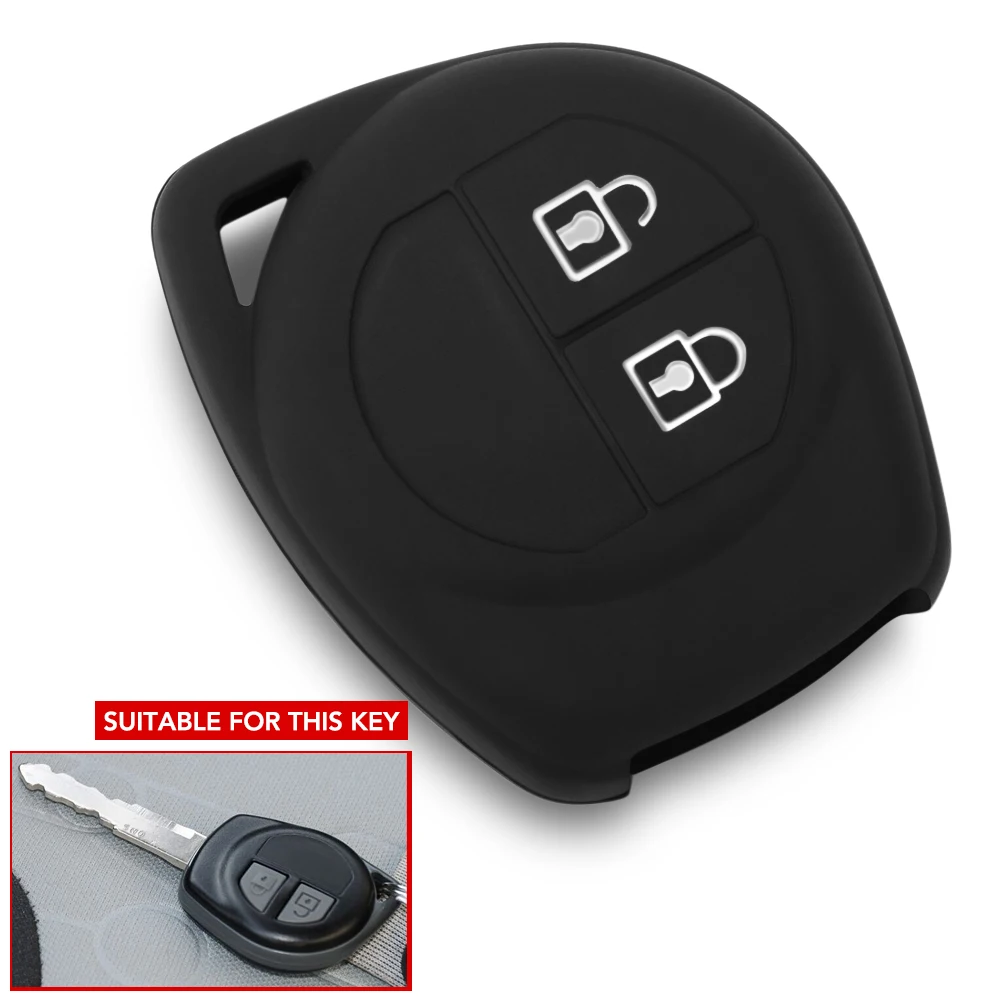 2 кнопки чехол для ключа автомобиля для Suzuki Amagatarai Grand Vitara Swift Ignis SX4 Liana Aerio Vitara Jimny Vitara XL7 1 шт. силикон