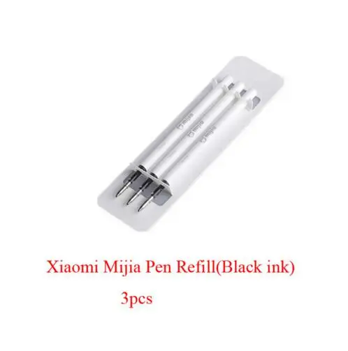 Only Black refills 3 шт./компл. крепление для спортивной камеры Xiao mi jia Pinluo ручка 0,5 мм mi гелевые шариковые ручки с сердечником прочная ручка заправлять черными чернилами в черном, красном и белом цвете - Цвет: Only Black refills