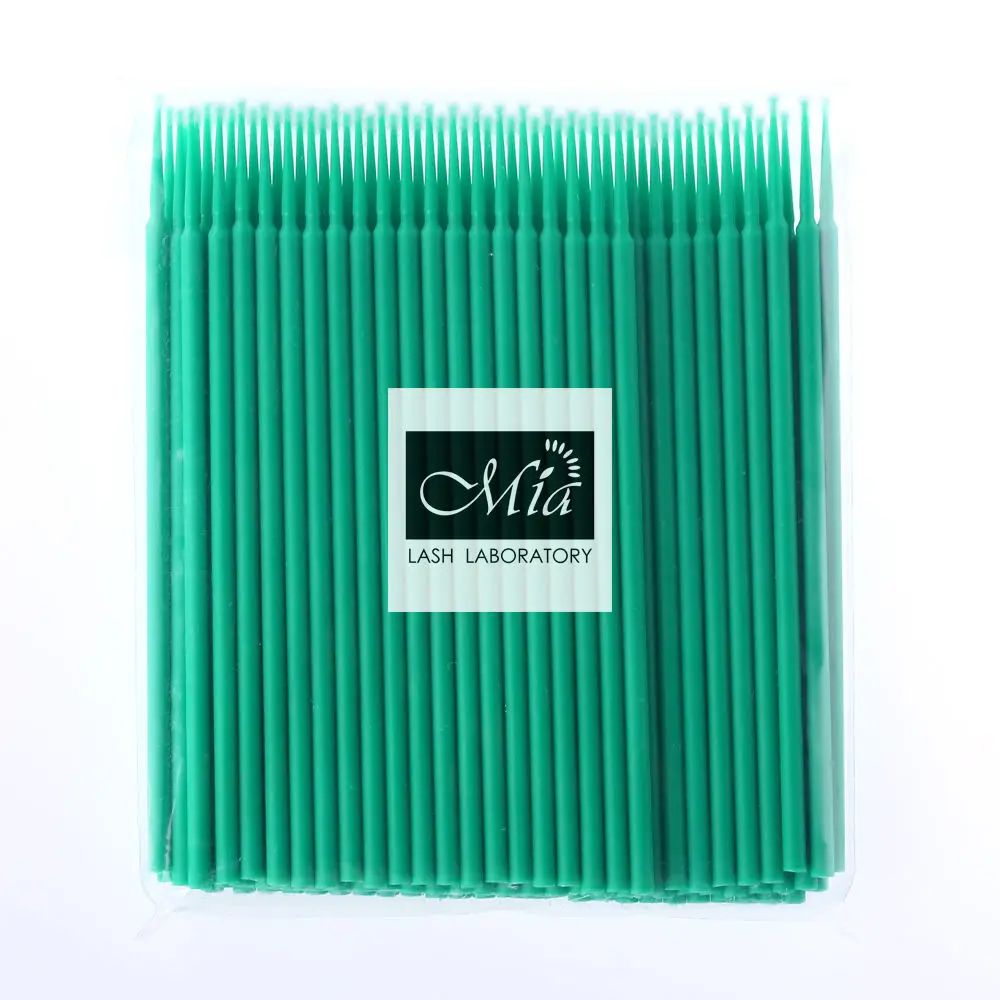 Миа 100 шт тонкий одноразовый микро аппликатор для наращивания ресниц медицинский