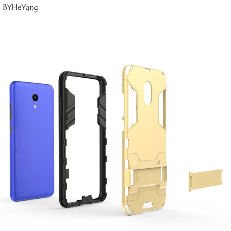 Чехол byheyang для Meizu M6 противоударный бронированный роскошный силиконовый жесткая