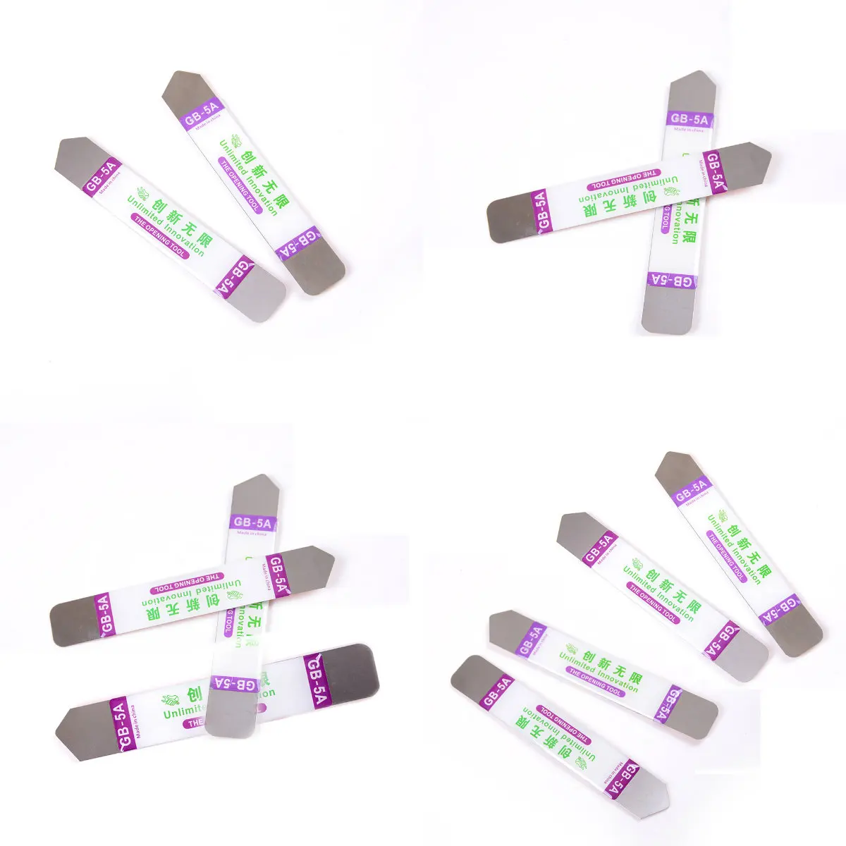 

2PCS Stainless Steel Blade Soft Thin Pry Spudger Cell Phone Tablet Screen Battery Opening Tools for Samsung iPhone iPad Opener