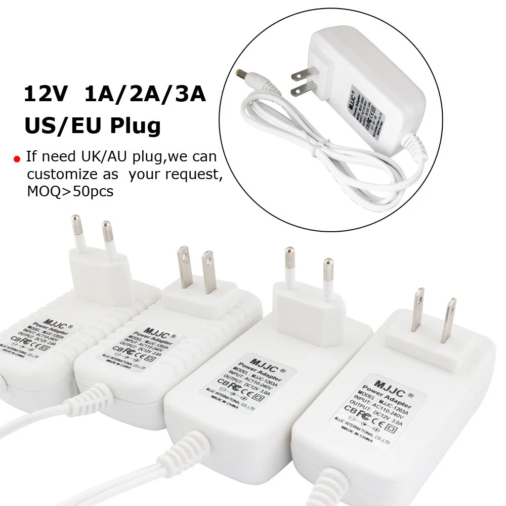 Пластиковый светодиодный адаптер питания 12 В 2 А 3 1 110 220 перем. Тока|power adapter 12|adapter
