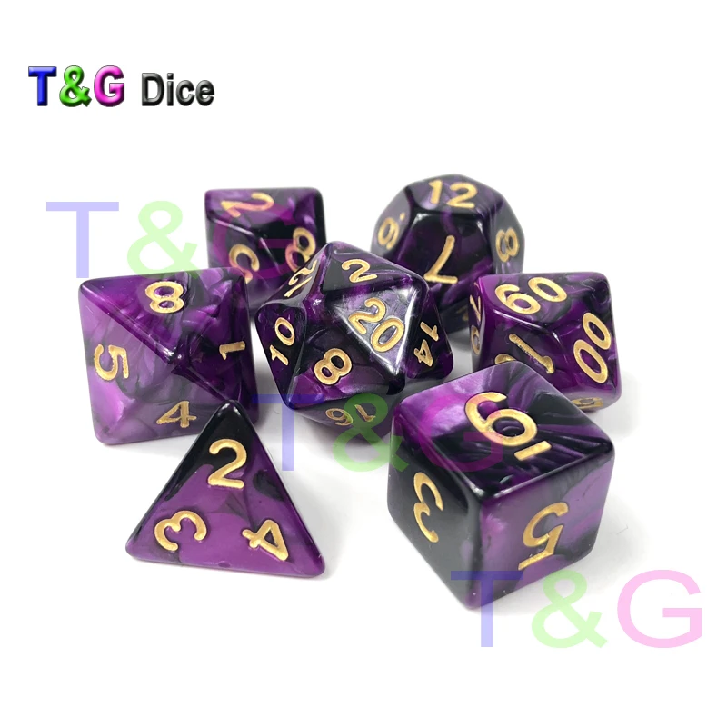 Многогранные игральные кости разноцветные многогранные для D& D ролевых игр Кемпинг путешествия дети вечеринка в подарок