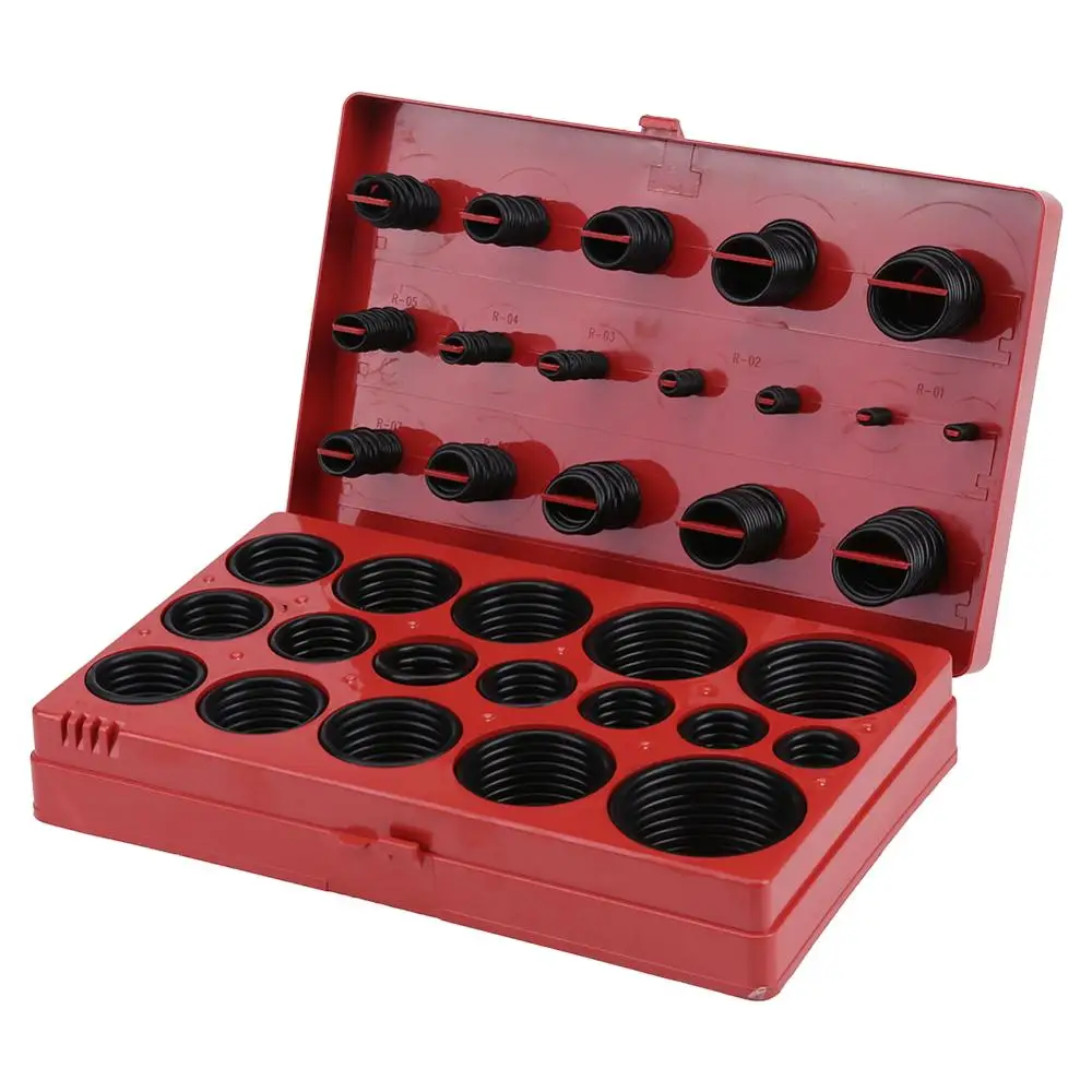 

Hot 419pcs O-ring Assortment Set Seal Gasket Universal Rubber O Ring Kit R01-R32 Rubber O-ring Assortment High Quality