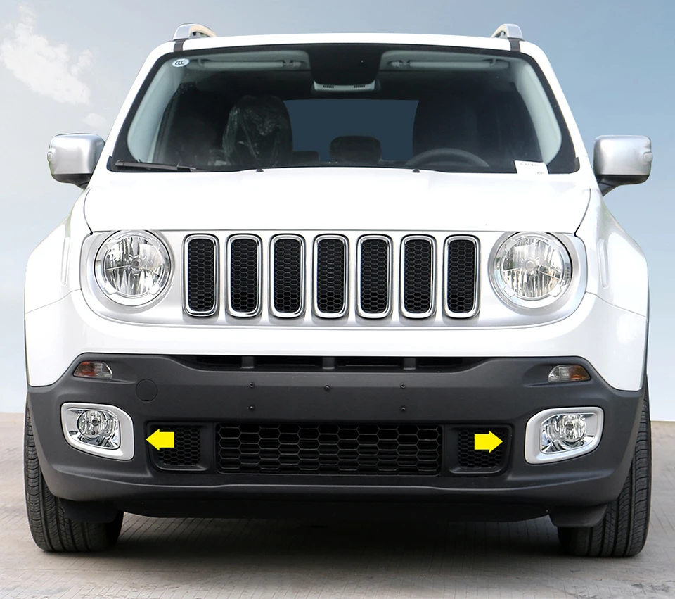 BAWA Автомобильная наклейка s для Jeep Renegade- ABS передний противотуманный светильник, декоративная крышка, аксессуары для Jeep Renegade, наклейка