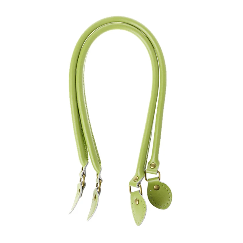 60cm Apple Green 2 шт. женские сумки на плечо ручки круглые кожаные ручки diy части Сменный ремень для женской сумки 60 см длинные ручки Новая мода KZ0001 - Цвет: 60cm Apple Green