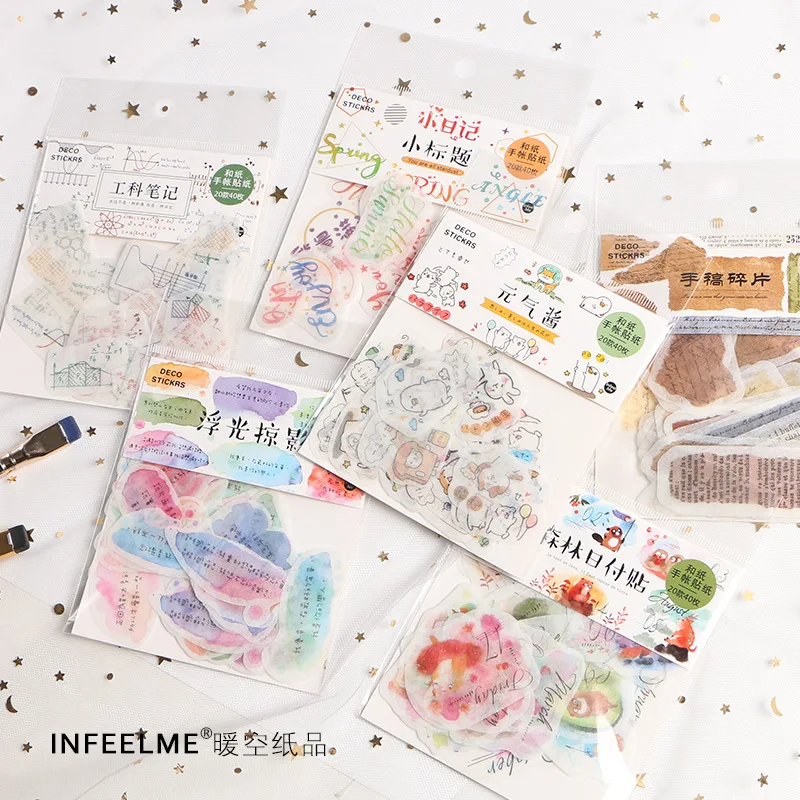 

40 Pcs/pack Forest Harvest Mini Paper Label Stickers DIY Diary Album Stick Decor Stationery Sticker