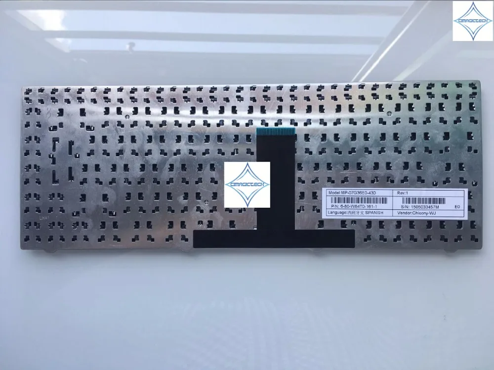 Новинка для Clevo W84 W840T M4121 C4500 SP испанская клавиатура ноутбука teclado MP-07G36E0-430 6-80-W84T0-161-1