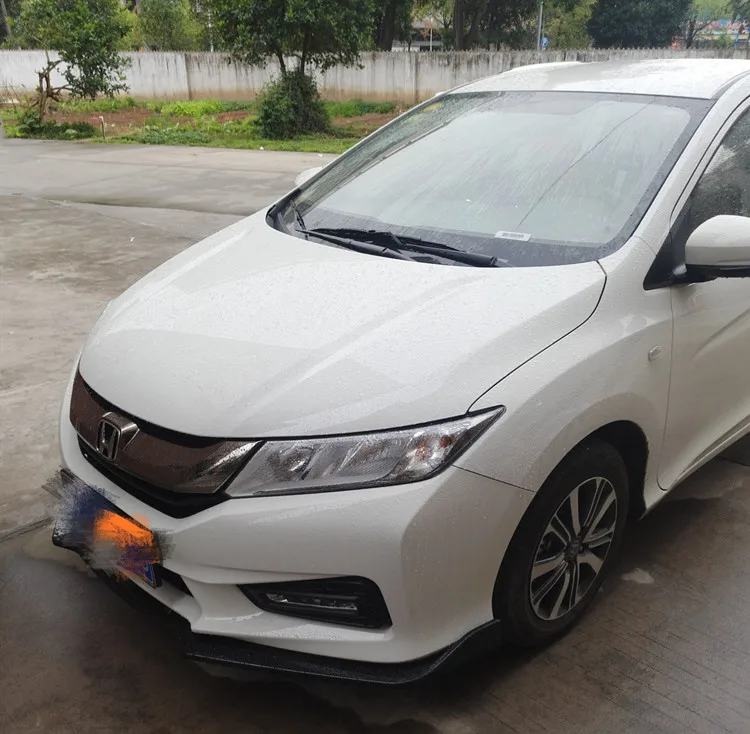 Для Honda City- передний бампер диффузор протектор кузова Комплект спойлер бампер автомобиля Передняя Лопата столкновения Спорт черный