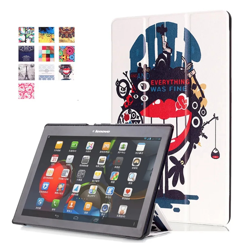 ИСКУССТВЕННАЯ Кожа Стенд Cover Case для Lenovo Tab 2 A10 A10-30 A10-30F ТВ2 X30L X30F 10.1 &quotпланшет + Шт.