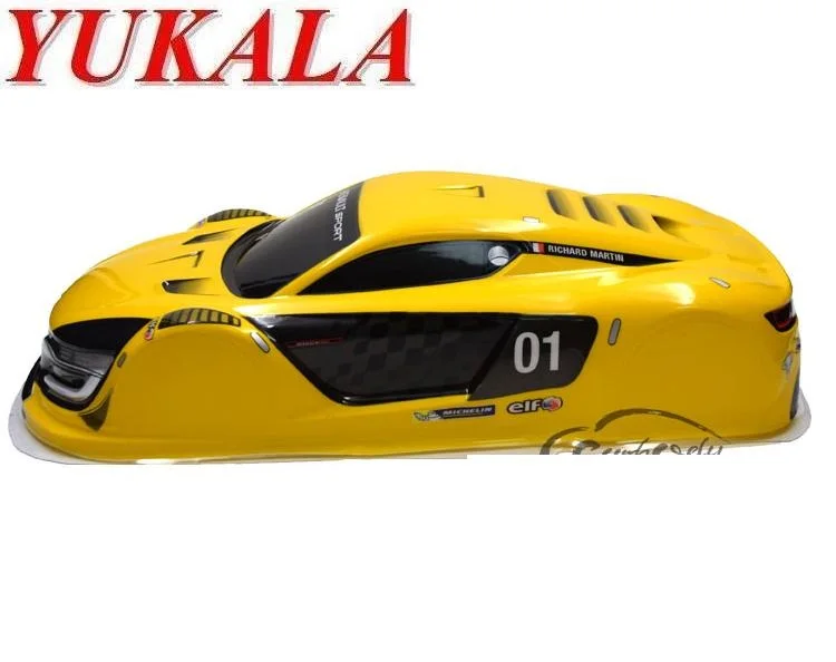 Окрашенный корпус из ПВХ YUKALA 1/10 для гоночного автомобиля R/C 430*190 мм колесное