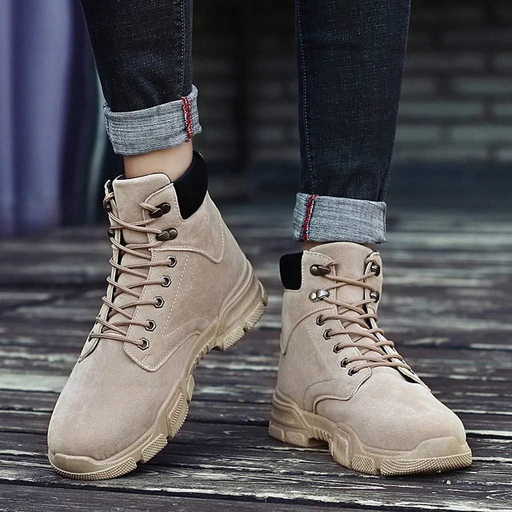 Мужские высокие ботинки SAGACE кожаные Челси для работы на открытом воздухе x27s