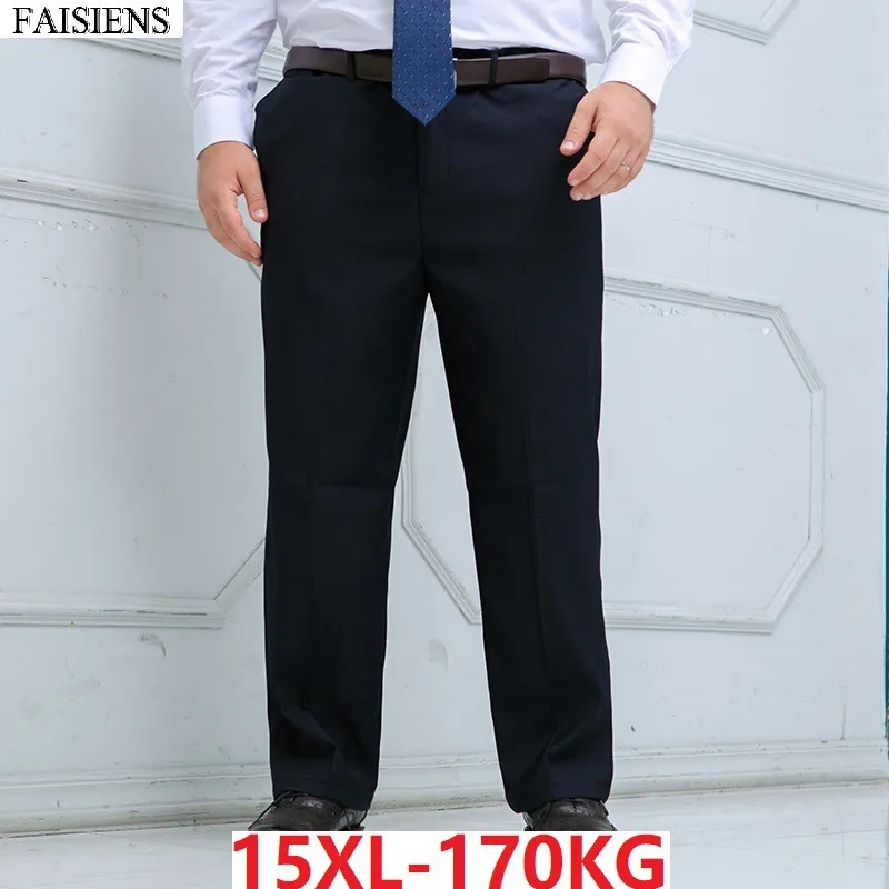Мужские деловые прямые брюки большого размера 8XL 9XL 10XL 12XL 14XL 170 кг больших размеров