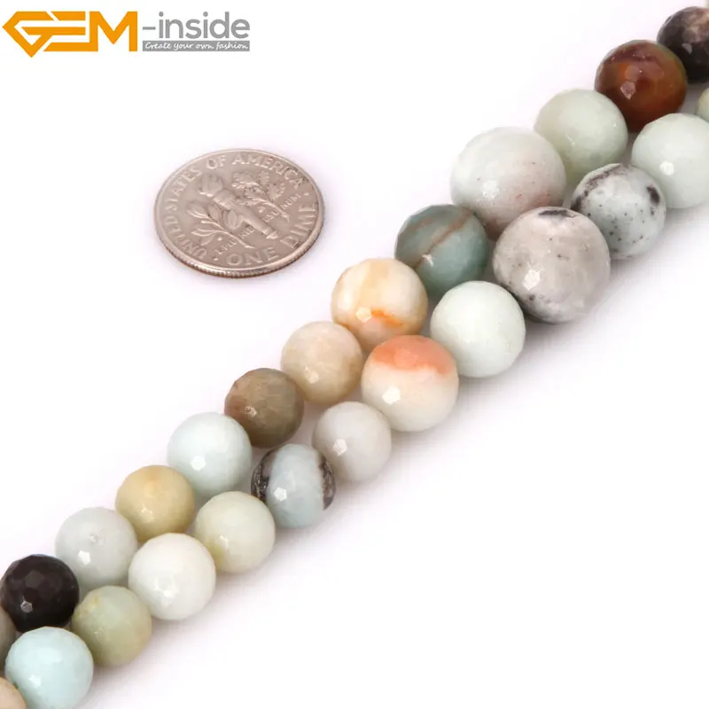 

Gem-inside Natural Round Smooth Amazonite Beads For Jewelry Making 10-16mm 15inches DIY Jewellery 6-12mm Strand 15 inches