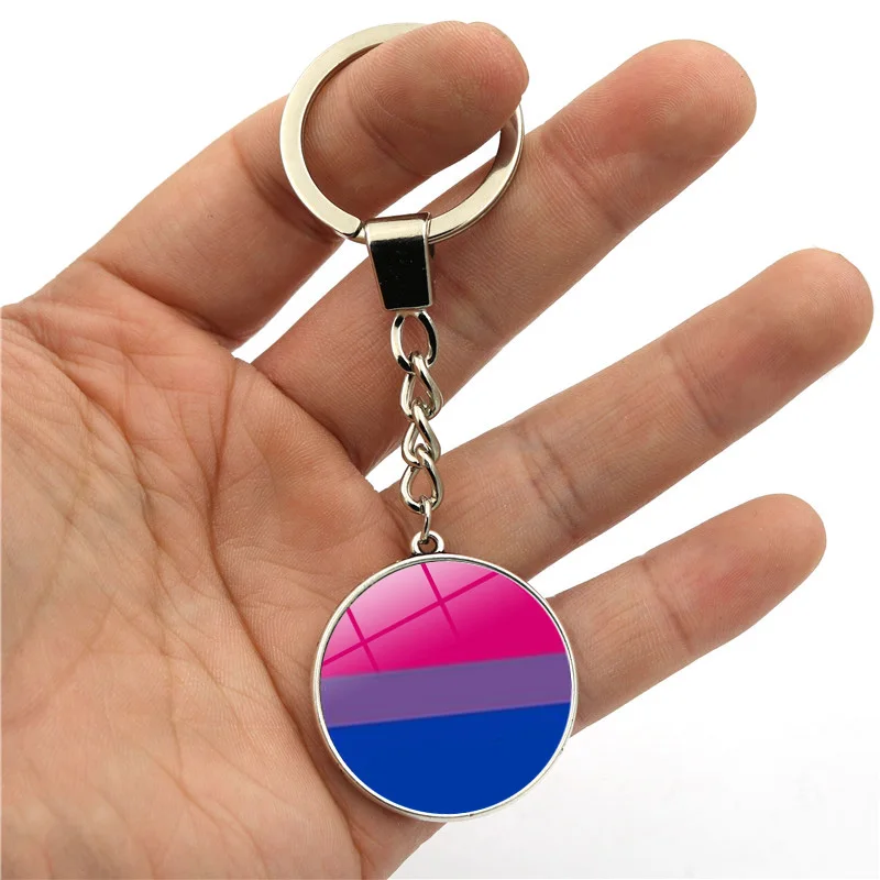 Новинка 2019 модный двусторонний стеклянный брелок для геев лесбиянок гордость с