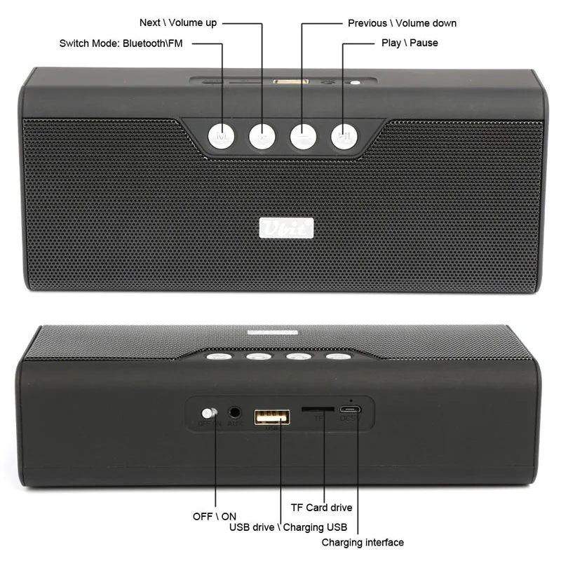 Хит продаж Новое поступление B23 FM радио 10 Вт открытый bluetooth динамик басовый звук