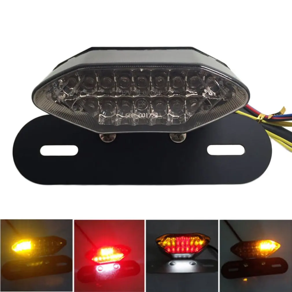 Универсальный светодиодный задний фонарь для мотоцикла стоп-сигнал поворота