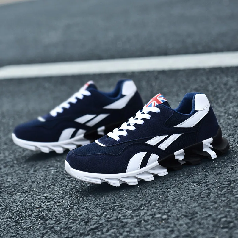 Men Casual Shoes Fashion Breathable Mesh Lace Up Red Blue Mens Zapatillas Hombre HOT Plus Size 39-46 Male Footwear | Обувь
