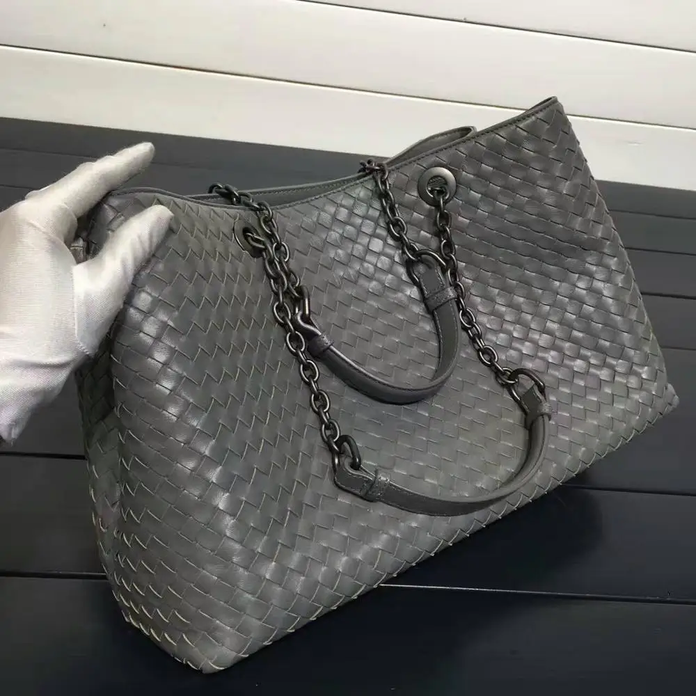 Light Grey ISHARES натуральная кожа овчины сумки овчины Высокое качество для женщин ткань сумки на плечо цепи Мужская тотализаторов большой емкости IS168041 - Цвет: Light Grey
