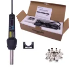 Паяльная станция EU220V US110V, 650 Вт, с ЖК-дисплеем, регулируемая электронная Тепловая пушка, паяльная станция для распайки IC SMD BGA + сопло 8018LCD 8858