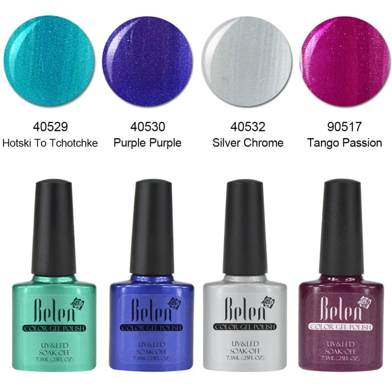 BL-S-C009 Belen 4 шт./набор УФ-гель для ногтей Vernis Полупостоянный 7,3 мл Лак Дизайн Маникюр Искусство Гибридный замочить от лака Набор лаков - Цвет: BL-S-C009