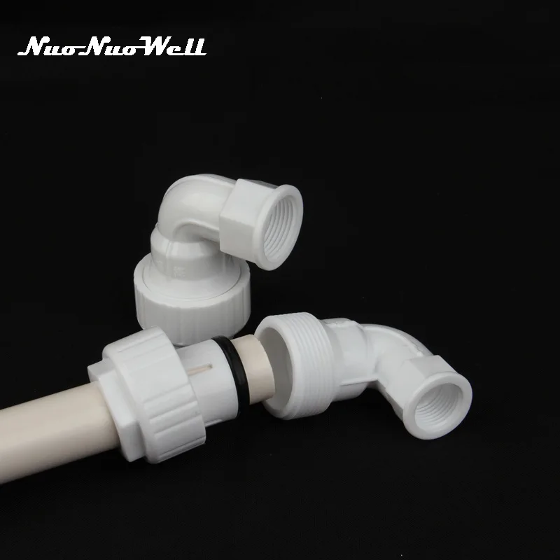 1 шт. NuoNuoWell POM 1/2 &quot3/4&quot Женская резьба до 25 мм локоть 90 градусов быстрый