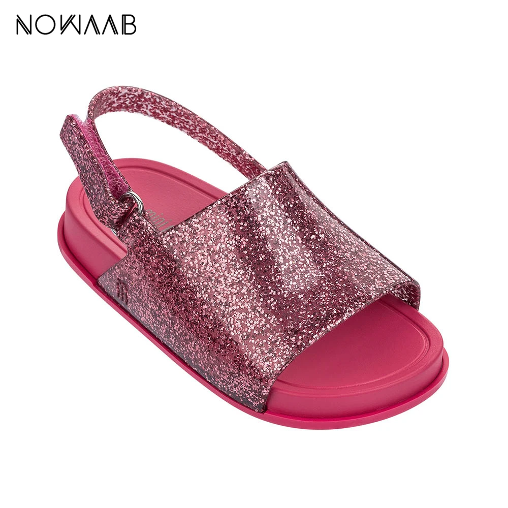 Мини сандалии Melissa пляжные на шнуровке 2019 желейные для девочек летние детские