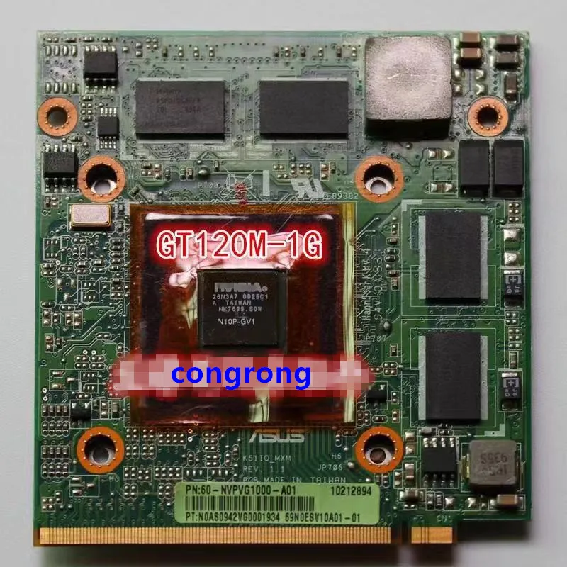 GT120M N10P-GV1 K51IO 1,1 60-NVPVG1100 13GNVP10M090 VGA Видео Видеокарта для ASUS K61IC K51IO K70IO