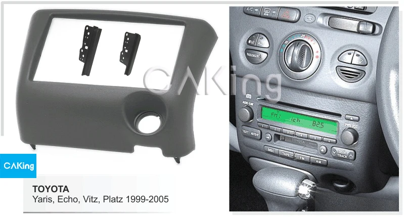 Двойной Din Автомобильная панель радио для Toyota Yaris, Echo, Vitz, Platz 1999-2005 аудио рамка Dash монтажный комплект установка переходная пластина