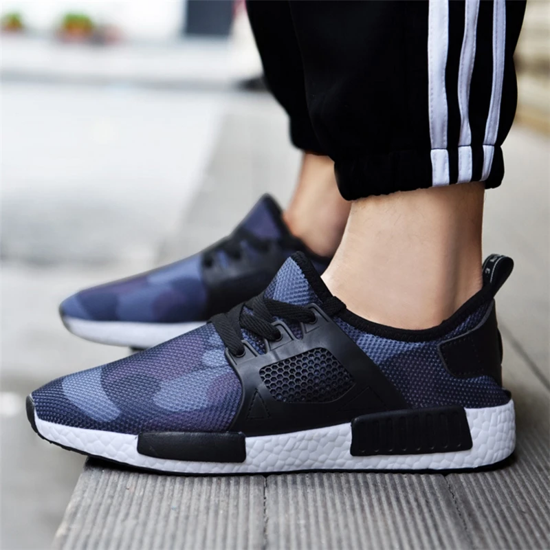 Men Shoes Top Sneaker Runner Slip On Mesh Ventilation Color Large Size Flat Bottom Comfort Sapatenis Masculinos Ca | Обувь