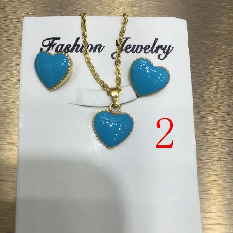 Mother's Day gift Valentine's Christmas Fashion Jewelry Sets stainless steel set for woman Earrings and pendant | Украшения и