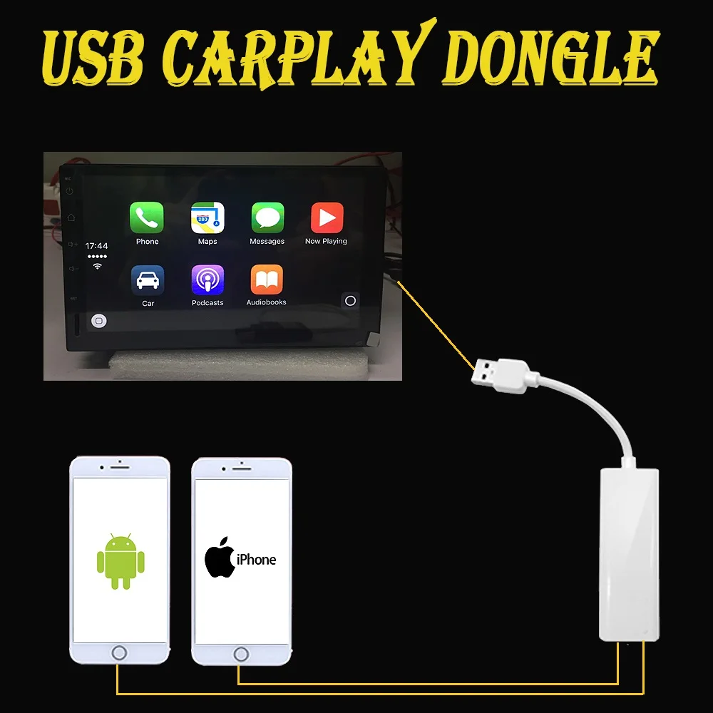 USB Carplay ключ для IOS телефона с помощью Carplay в Android автомобильный мультимедийный радио плеер подключение по USB поддержка сенсорного/голосового управления