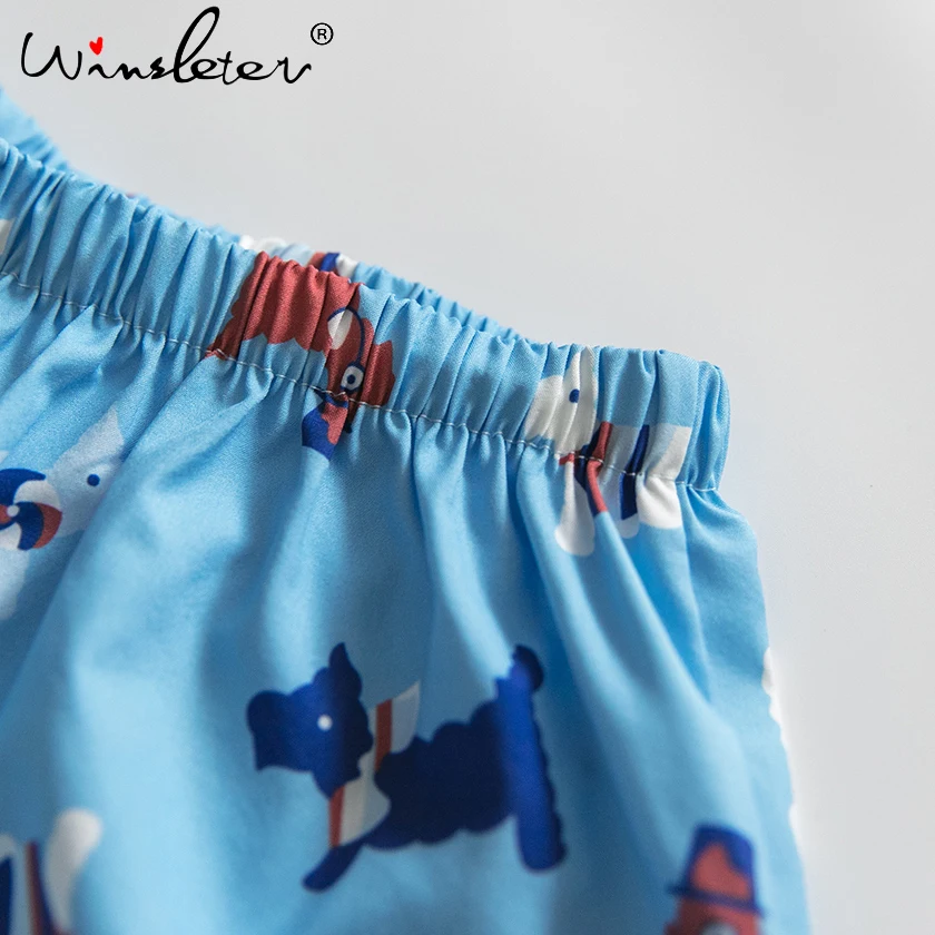 Комплект пижамный женский из 3 предметов милый топ с коротким рукавом шорты