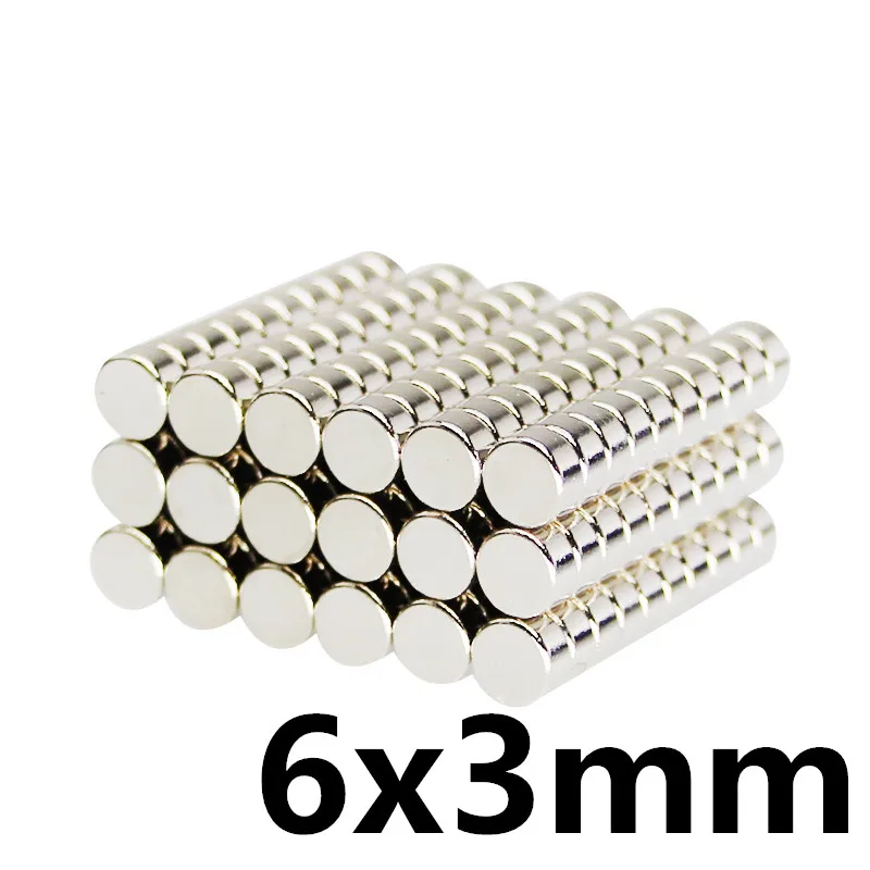 50/100/500 шт. магнит 6x3 мм N35 Сильный диск NdFeB неодимовый редкоземельный 6*3 неодимовые