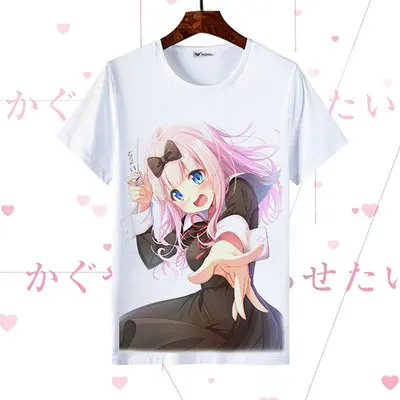 Новая футболка для косплея Kaguya sama: Love Is War Shinomiya модная аниме с коротким рукавом