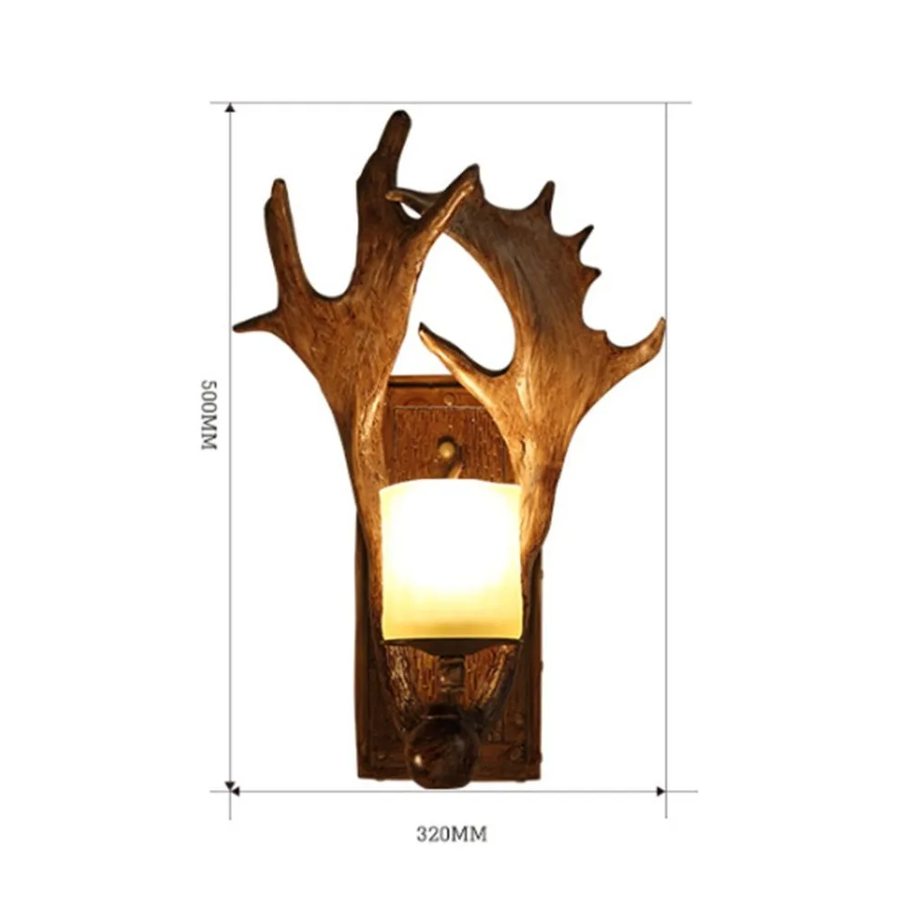 1 шт. Винтаж Бра Американский Стиль Смола Antler Настенные светильники Новинка