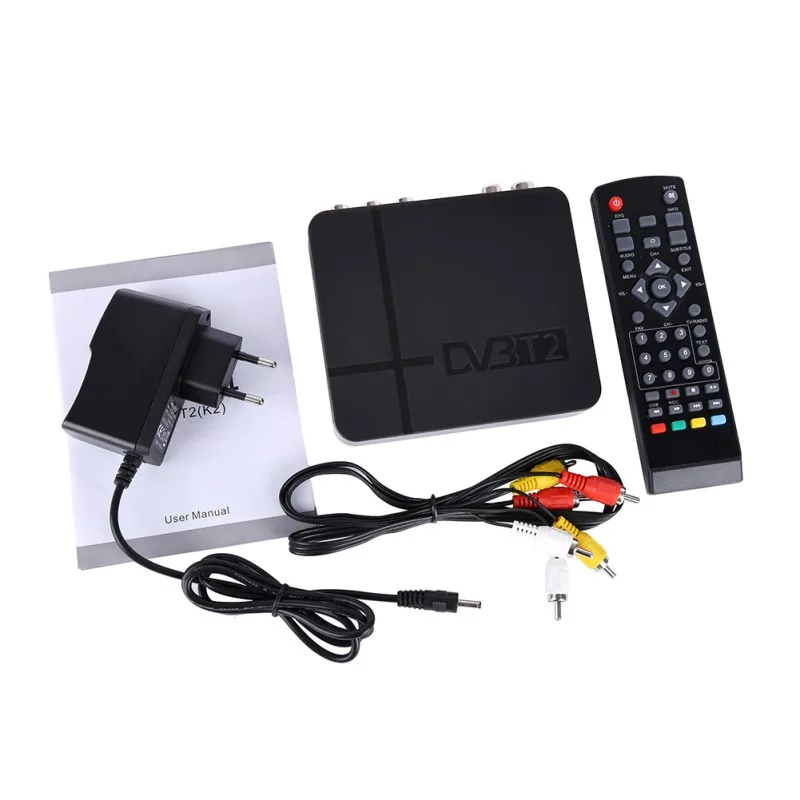 DVB T2 тюнер MPEG4 DVB-T2 HD ТВ-приставка с RCA/HDMI PAL/NTSC совместимая коробка Конвертация