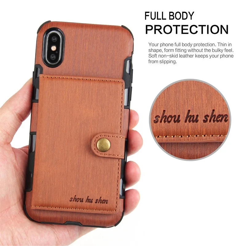 Роскошный тонкий Чехол Кошелек из искусственной кожи для iPhone X XR XS Max 7 8 6 6s Plus