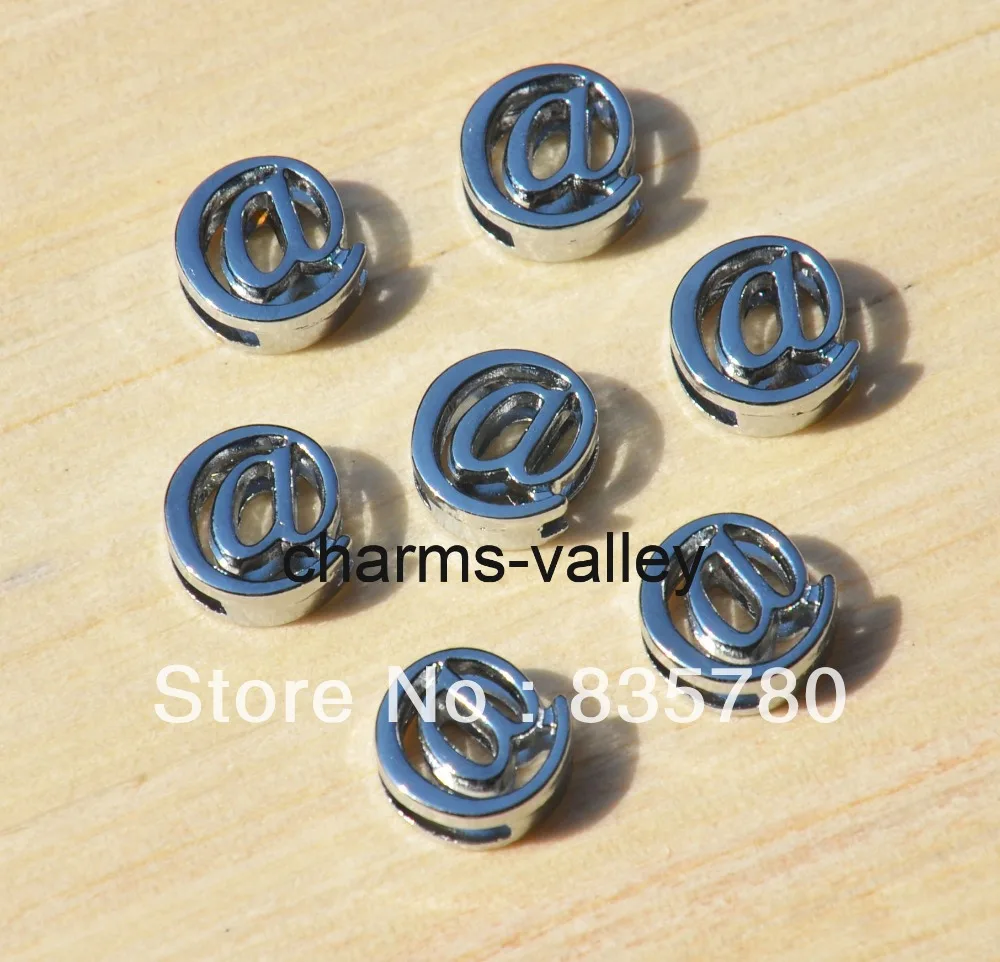 50 шт. подвеска символ @ 8 мм|charm letter|slide charm lettersletter charms |