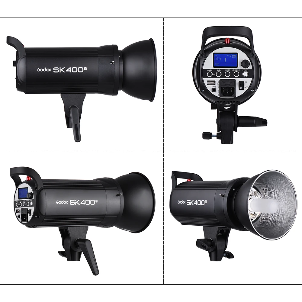 

Godox SK400II Professional Compact 400Ws Studio Flash Strobe Light Built-in Godox 2.4G Wireless X System GN65 5600K