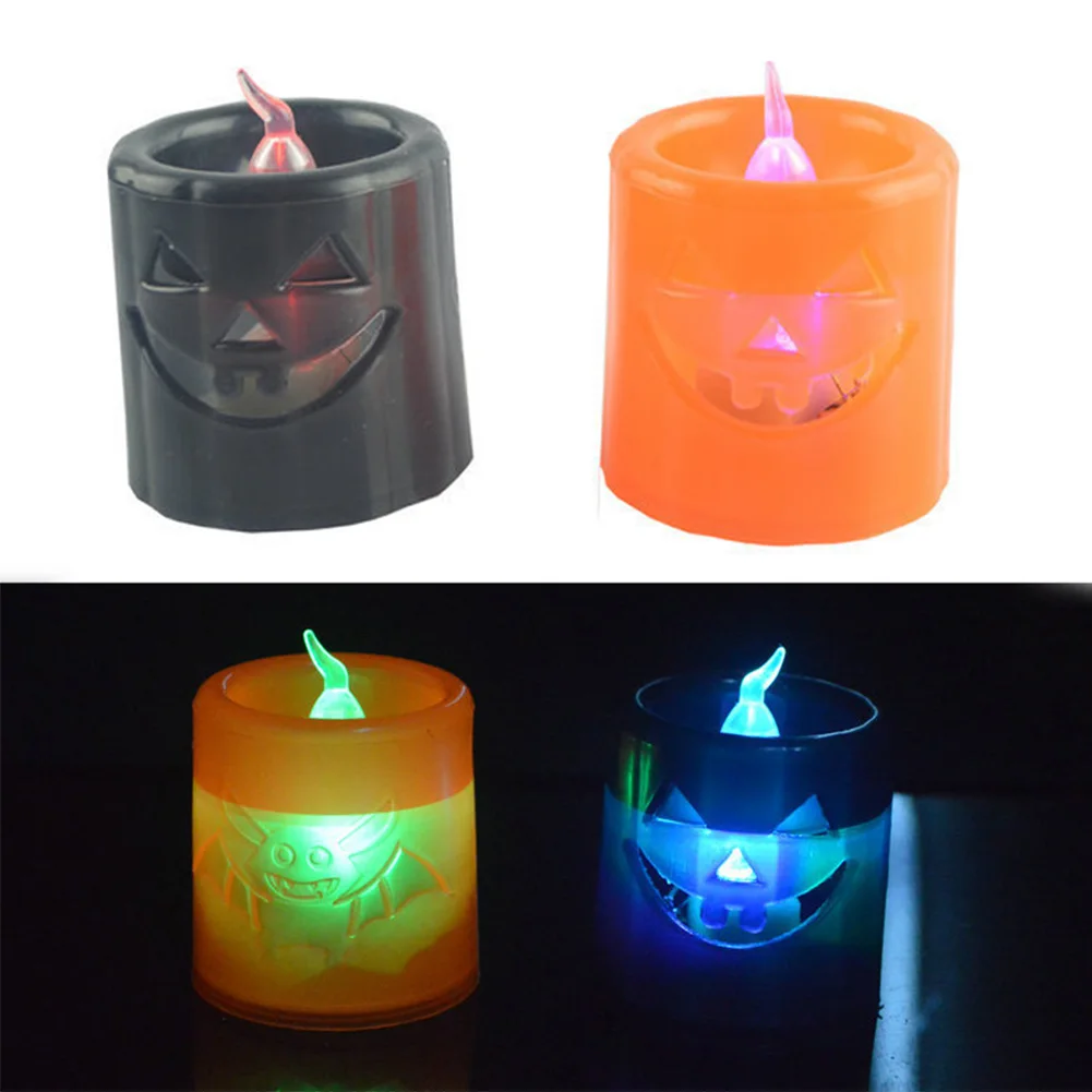 Украшение Led стол Holloween Ghost выдолбленная маленькая свеча свет дома вечерние тыквы