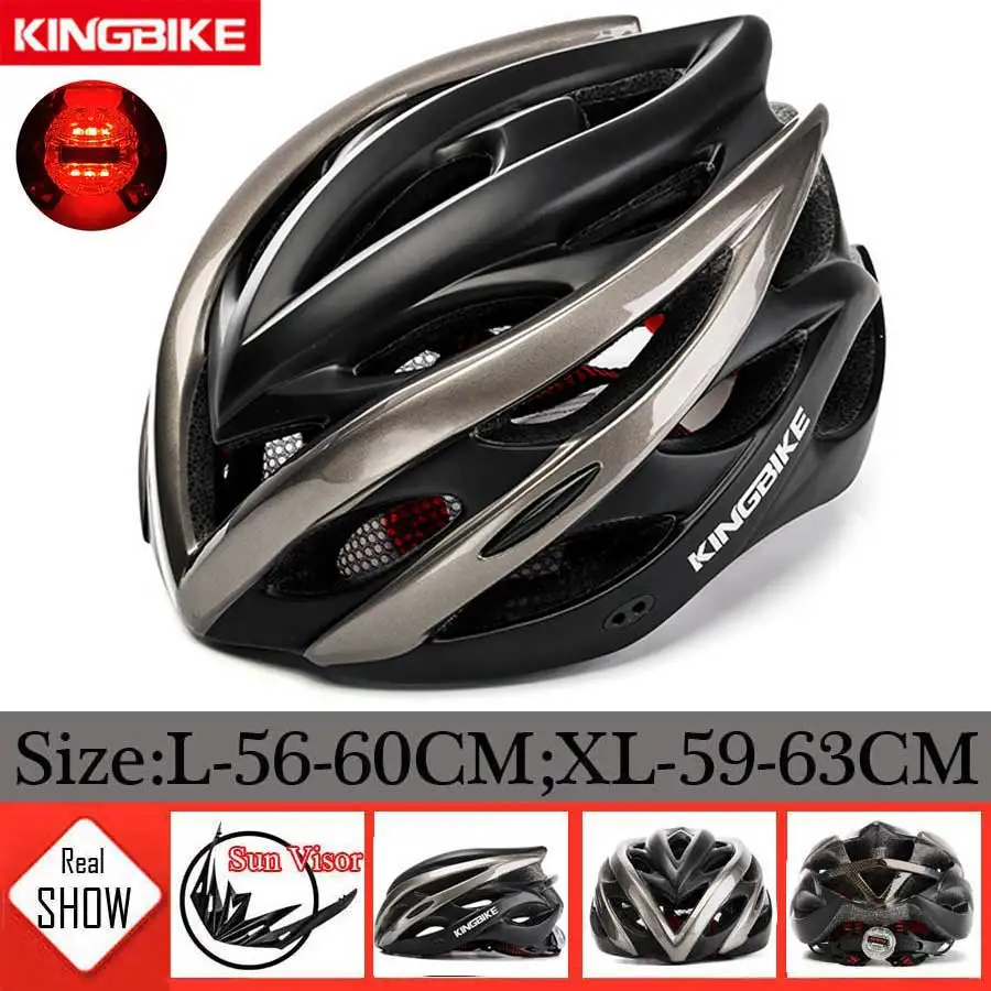 KINGBIKE велосипедный шлем матовый черный сверхлегкий MTB In-mold велосипедный шлем с козырьком дышащий дорожный горный открытый велосипедный шлем - Цвет: 872-T1