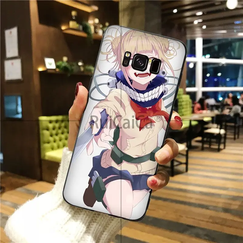 Ruicaica My Hero Academia Luxury Soft Rubber Black Phone Case For GALAXY s7 edge s8 plus s9 s6 | Мобильные телефоны и