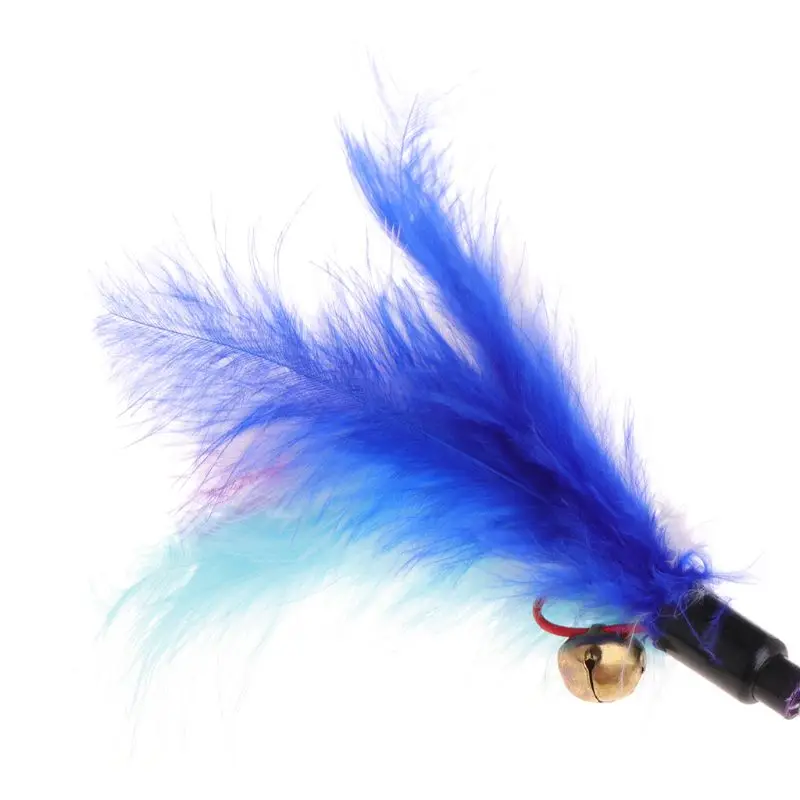 

2019 New Cat Toys Feather Stick Spring Suction Cup Pet Teaser Funny Interactive Wand Bell Pet Supplies