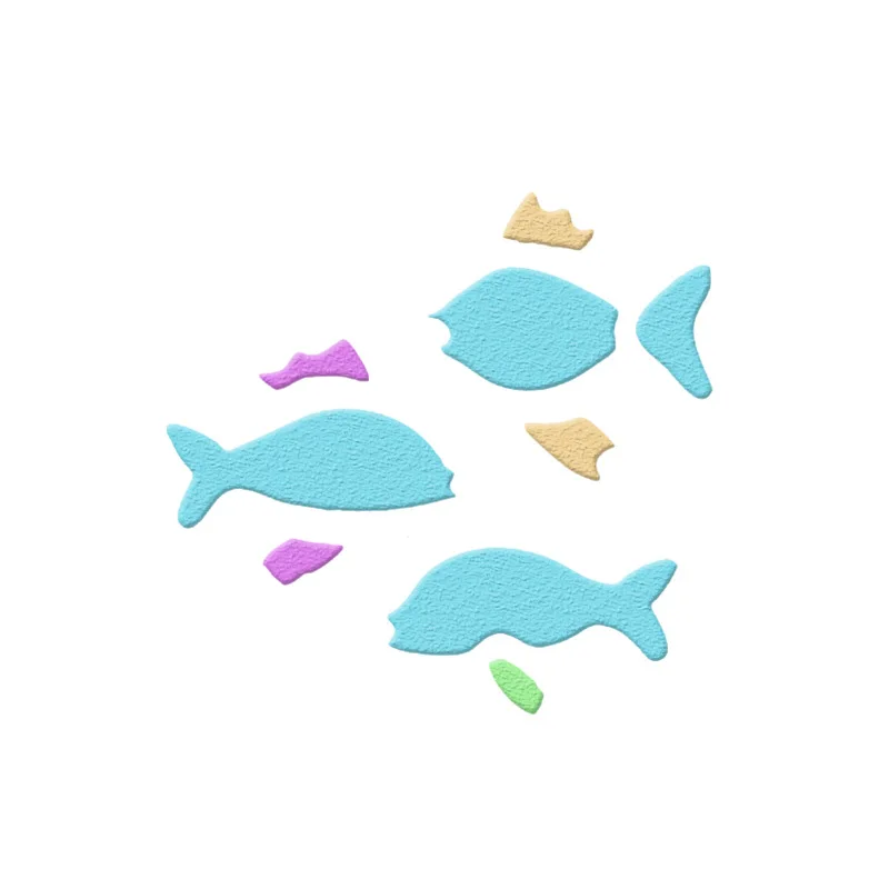 6pcs Deep-sea Animals pvc Layering Stencils for Diy scrapbook coloring painting stencil home decor diy etc. Product image |