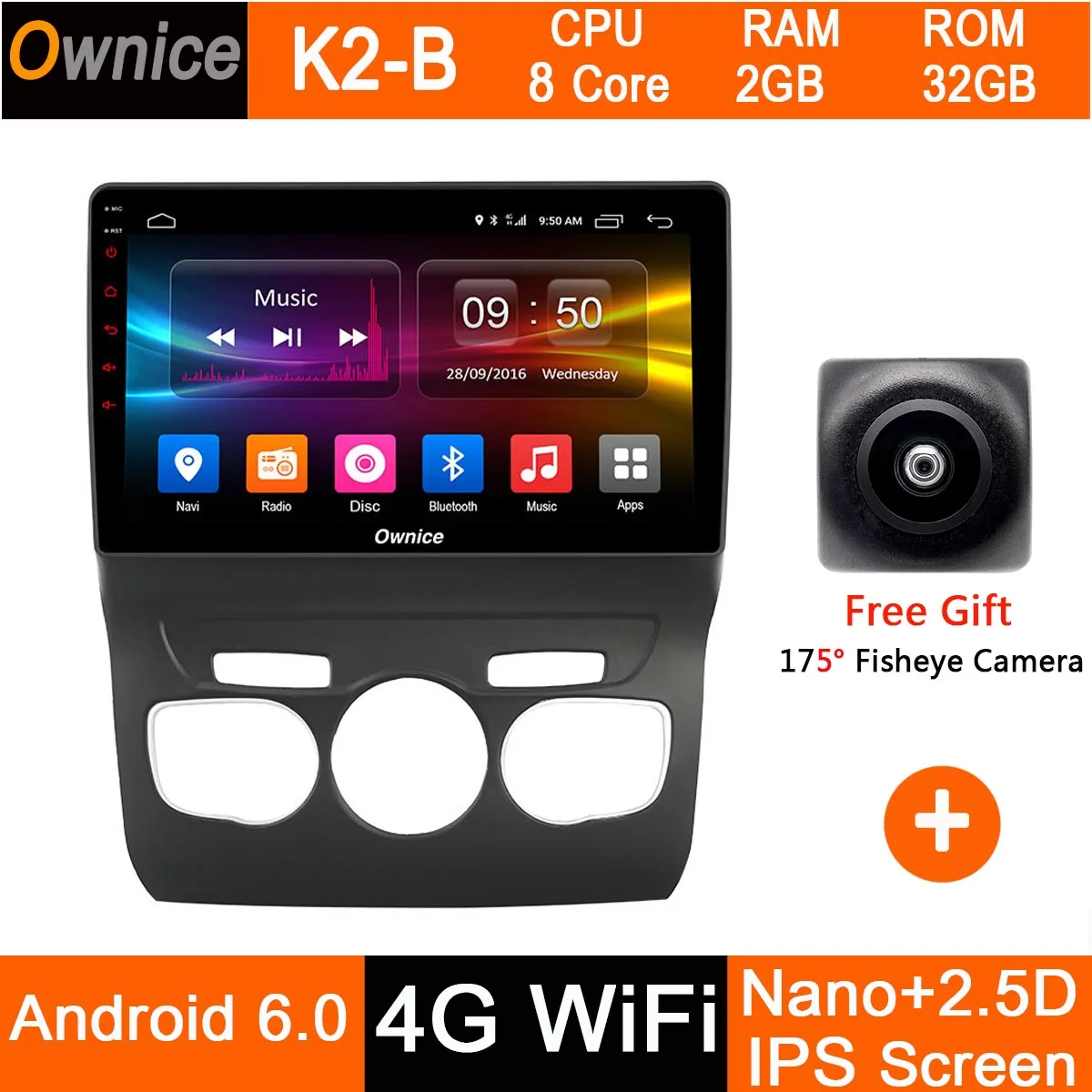 K2-B Восьмиядерный 10," ips Android 9,0 автомобильный DVD gps навигационный плеер стерео для Citroen C4 C4L DS4 2011- радио LTE CarPlay DSP - Цвет: K2-B