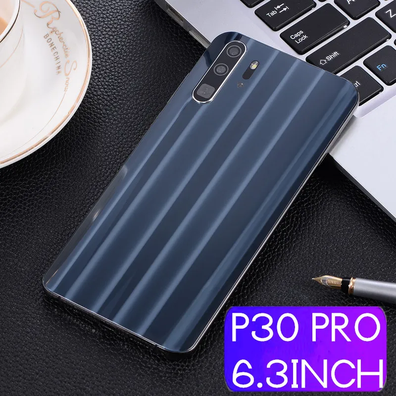 Bright Black Мобильный телефон P30 Pro, 4 Гб ОЗУ, 64 Гб ПЗУ, 6,3 дюймов, 13 МП, 4800 мАч, распознавание лица, разблокированные смартфоны, Android OS, мобильные телефоны - Цвет: Bright Black